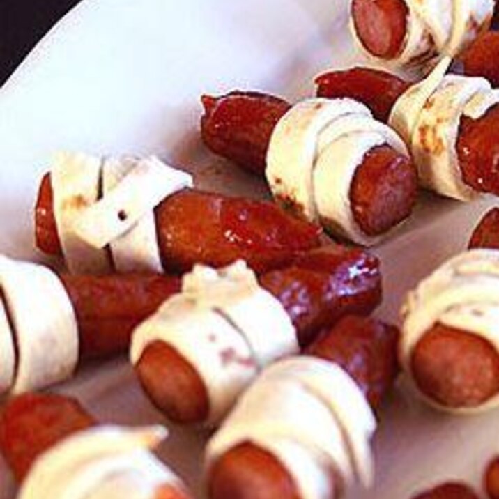 ハロウィンに ミイラの指ソーセージ レシピ 作り方 By Popo Texas 楽天レシピ